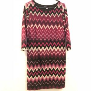 Purple, Tan and Black Dress